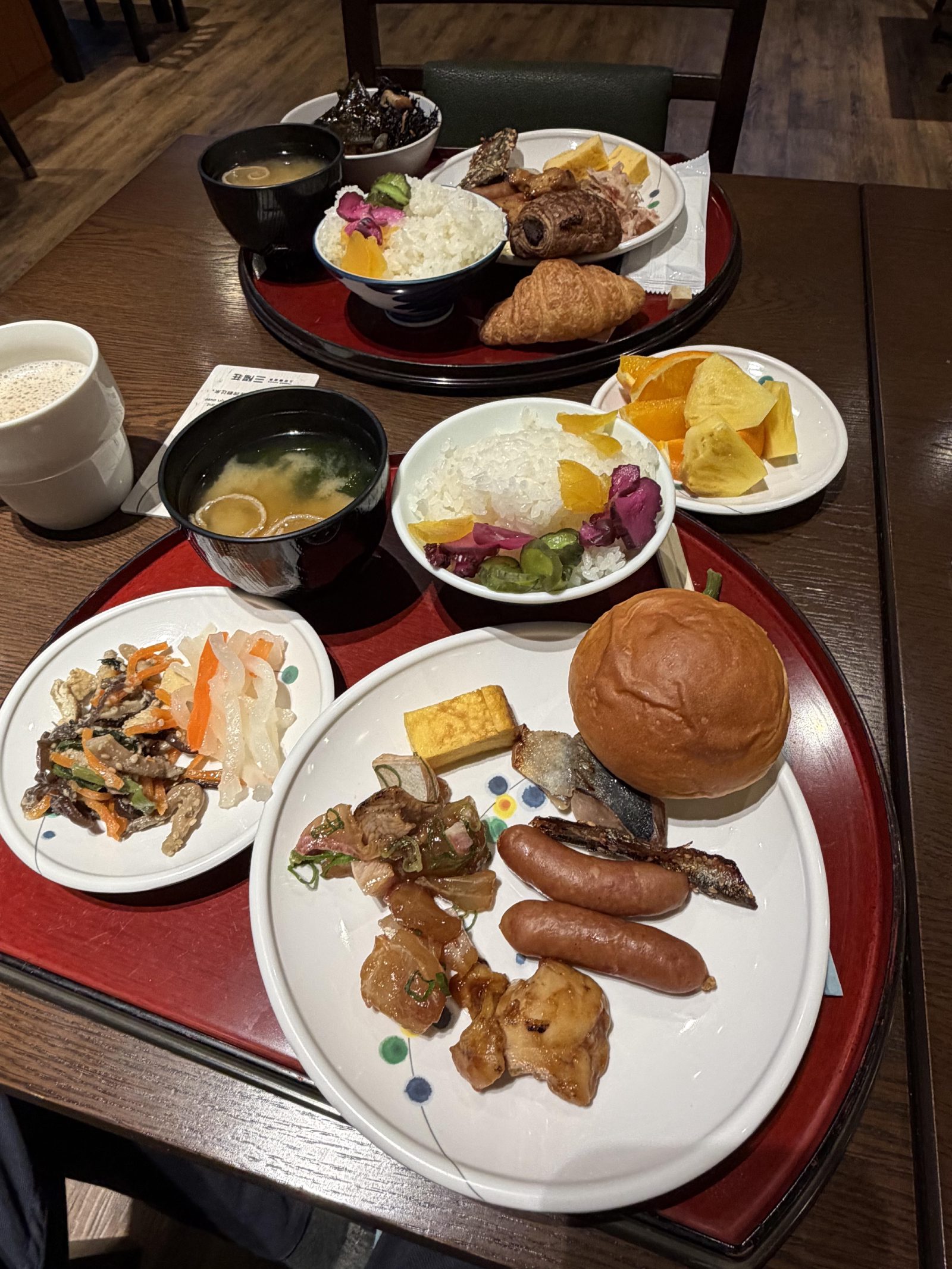 The ryokan breakfast spread