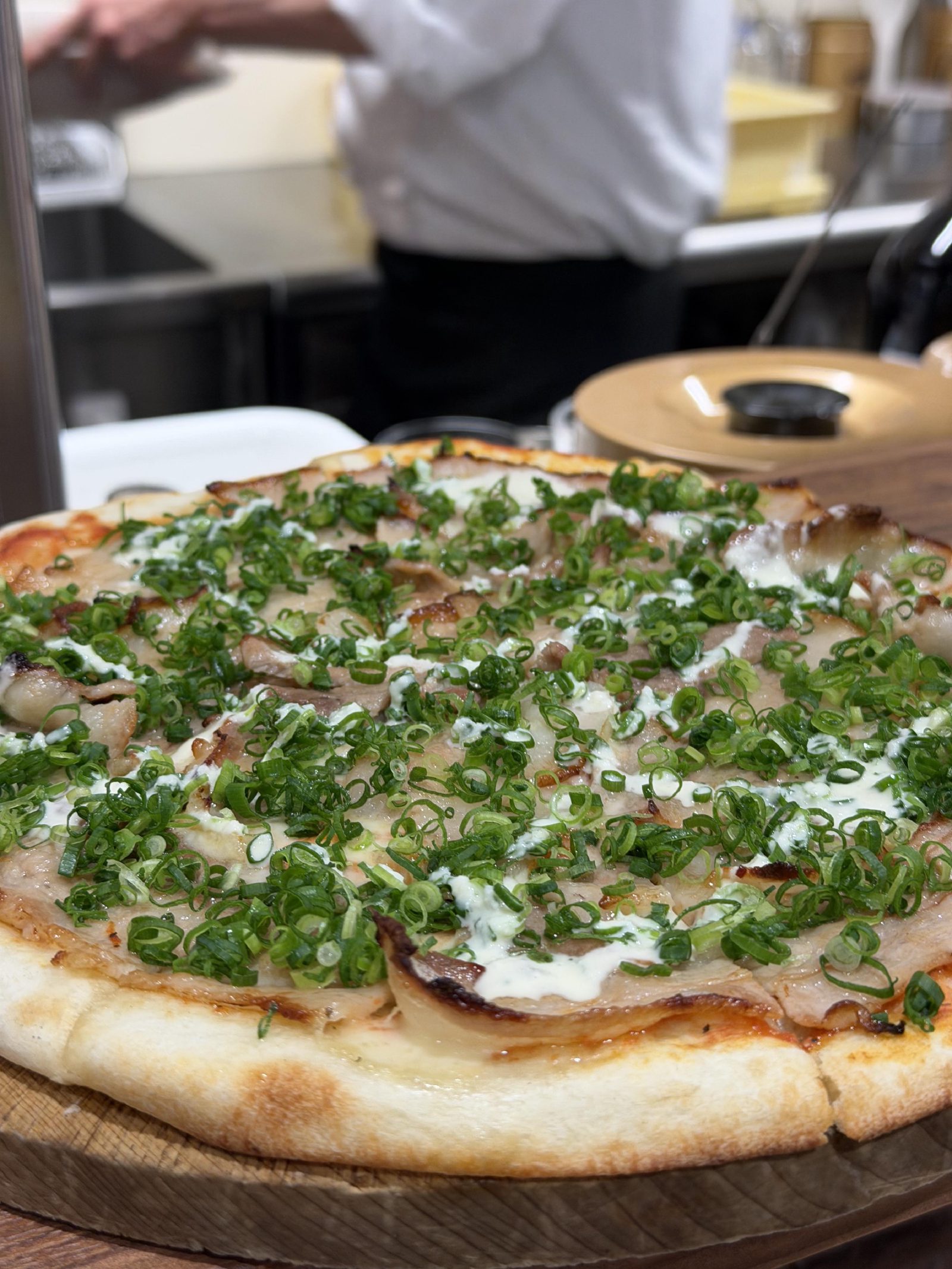 The flatbread pizza and seared duck